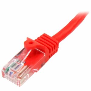 StarTech.com Cable de 3m Rojo de Red Fast Ethernet Cat5e RJ45 sin Enganche – Cable Patch Snagless