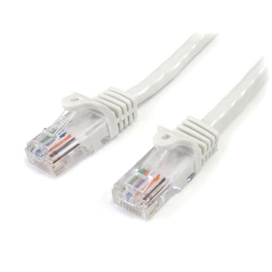 StarTech.com Cable de 3m Blanco de Red Fast Ethernet Cat5e RJ45 sin Enganche – Cable Patch Snagless