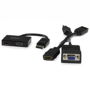 StarTech.com Adaptador DP de Audio/Vídeo para Viajes – Conversor DisplayPort a HDMI o VGA – 1920×1200 1080p