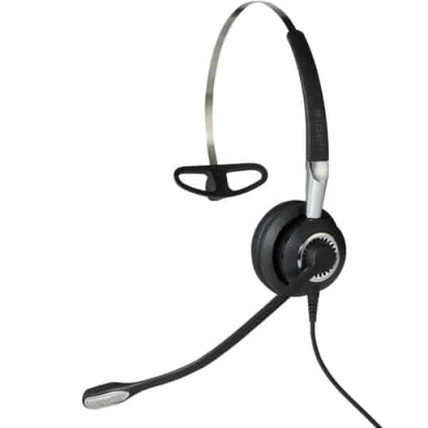 Jabra Biz 2400 II USB Mono CC MS Auriculares Alámbrico Banda para cuello, gancho de oreja, Diadema Oficina/Centro de llamadas Negro, Plata