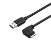 StarTech.com Cable delgado de 0,5m Micro USB 3.0 acodado a la derecha a USB A