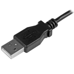 StarTech.com Cable de 1m Micro USB con conector acodado a la izquierda – Cable de Carga y Sincronización