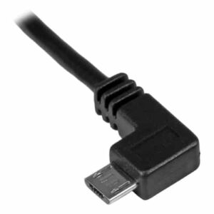StarTech.com Cable de 1m Micro USB con conector acodado a la izquierda – Cable de Carga y Sincronización