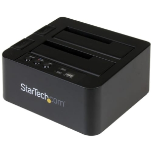StarTech.com Duplicador Clonador Autónomo de Discos Duros o SSD SATA - Copiador de 2 Bahías - Base de Acoplamiento USB 3.1 (10Gbps) a Unidades SATA III de 2
