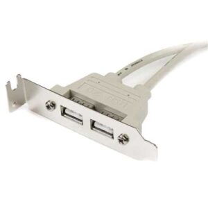 StarTech.com Cabezal Bracket Perfil Bajo de 2 puertos USB 2.0 con conexión a Placa Base 2x IDC5 – Low Profile