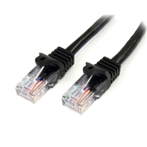 StarTech.com 45PAT5MBK cable de red Negro 5 m Cat5e U/UTP (UTP)