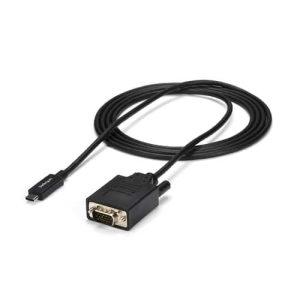 StarTech.com Cable de 2m USB C a VGA – Cable Adaptador Activo de Vídeo de 1920×1200/1080p USB Tipo C a VGA – Compatible con Thunderbolt 3 – De Portátil a Monitor VGA – Modo DP Alt HBR2
