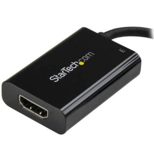 StarTech.com Adaptador USB-C a HDMI 4K con Entrega de Alimentación por USB – 60 Watts – Negro