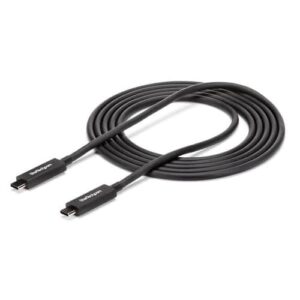 StarTech.com Cable de 2m Thunderbolt 3 USB C (40 Gbps) – Cable Compatible con Thunderbolt y USB