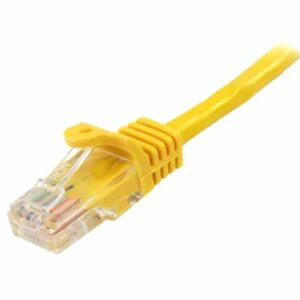 StarTech.com Cable de Red de 0,5m Amarillo Cat5e Ethernet RJ45 sin Enganches