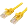 StarTech.com Cable de Red de 0,5m Amarillo Cat5e Ethernet RJ45 sin Enganches