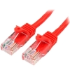 StarTech.com Cable de Red de 0,5m Rojo Cat5e Ethernet RJ45 sin Enganches