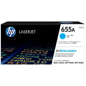 HP Cartucho de tóner Original LaserJet 655A cian