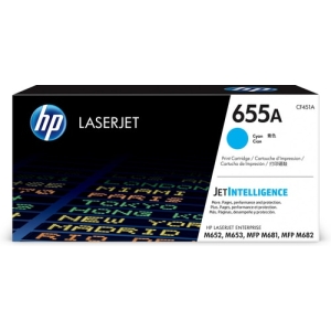 HP Cartucho de tóner Original LaserJet 655A cian