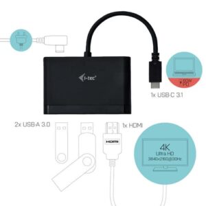 i-tec USB C HDMI Travel Adapter PD/Data i-tec USB C HDMI Travel Adapter PD/Data