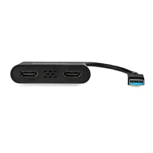 StarTech.com Adaptador Gráfico Externo USB 3.0 a 2 Puertos HDMI 4K – Adaptador de Vídeo Externo 4K para 2 Monitores
