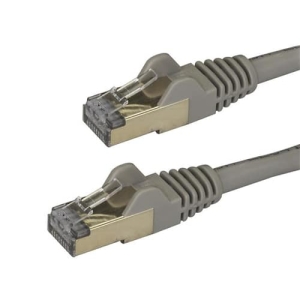 StarTech.com Cable de 2m de Red Ethernet RJ45 Cat6a Blindado STP – Cable sin Enganche Snagless – Gris