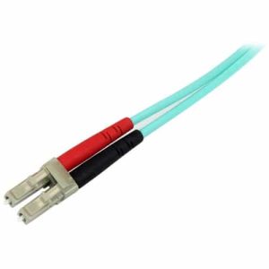 StarTech.com Cable de 5m de Fibra Óptica Dúplex Multimodo OM4 de 100Gb 50/125 LSZH LC a LC – Aguamarina