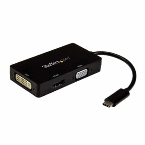 StarTech.com Adaptador USB-C de Vídeo Multipuertos – 3en1 – 4K 30Hz – Negro