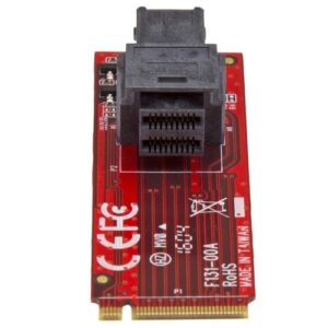 StarTech.com Tarjeta Adaptador PCI Express U.2 SFF8643 a M.2 para SSD NVMe U.2 – Conversor para SSD U.2 – Tarjeta Anfitrión para SSD U.2