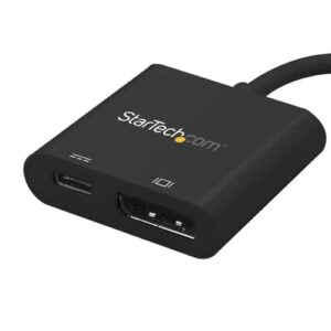 StarTech.com Adaptador USB C a DisplayPort con Entrega de Alimentación – 4K 60Hz HBR2 – Conversor USB Tipo C a Monitor DP 1.2 con Carga – PD de Paso de 60W – Compatible con Thunderbolt 3