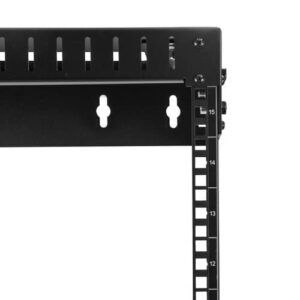 StarTech.com Armario Rack de Servidores de Marco Abierto 15U para Montaje en Pared – Profundidad Ajustable de 12 a 20″ de Profundidad