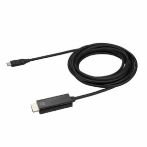 StarTech.com Cable de 3m USB C a HDMI – Cable Adaptador de Vídeo USB Tipo C a HDMI 2.0 4K de 60Hz – Compatible con Thunderbolt 3 – Portátil a Monitor HDMI – Modo Alt DP 1.2 HBR2 – Negro