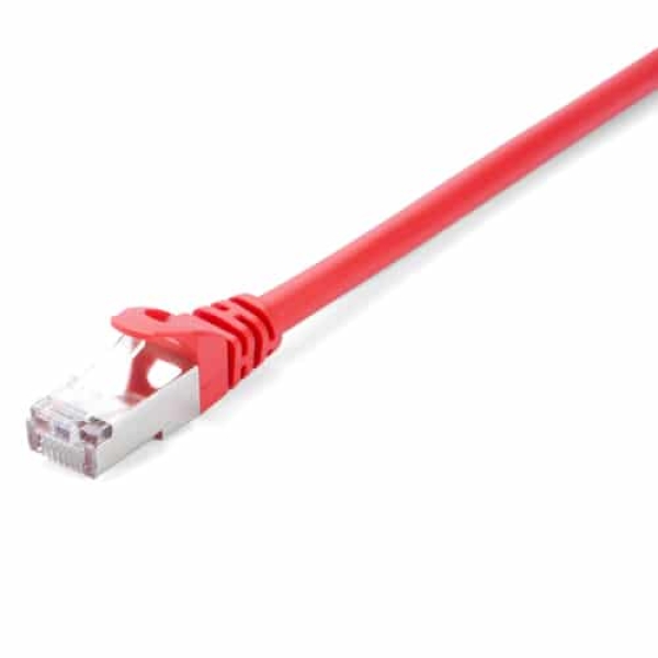 V7 Cable de red blindado CAT6 STP 03M Rojo