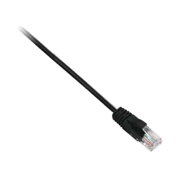 V7 Cable negro Cat6 no blindado (UTP) con conector RJ45 macho a RJ45 macho 1m 3.3ft