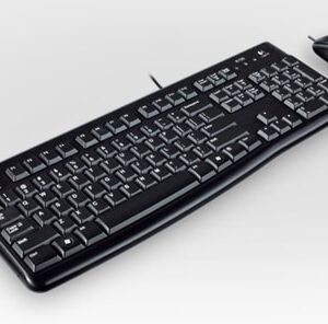 Logitech Desktop MK120 teclado Ratón incluido USB QWERTZ Alemán Negro