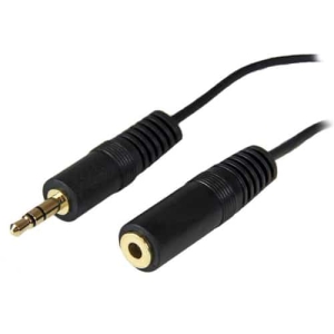 StarTech.com Cable de 3,6m Alargador Extensor de Audio Mini Jack 3,5mm Chapado en Oro para Auriculares – Macho a Hembra