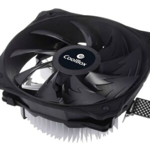 CoolBox Plannar 120 Procesador Refrigerador de aire Aluminio, Negro