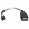 StarTech.com Cable de 15cm Adaptador Extensor USB 2.0 a IDC 4 pines - Conector a Placa Base - Hembra a Hembra StarTech.com Cable de 15cm Adaptador Extensor USB 2.0 a IDC 4 pines - Conector a Placa Base - Hembra a Hembra