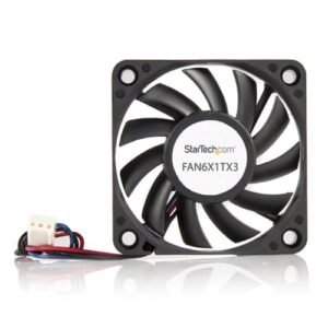 StarTech.com Ventilador Fan para Chasis Caja de Ordenador PC Torre – 60x10mm – Conector TX3