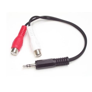StarTech.com Cable Convertidor Adaptador Audio 15cm Mini Jack 3,5 mm a RCA Estéreo – Conversor