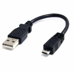 StarTech.com Cable Adaptador de 15cm USB A Macho a Micro USB B Macho para Teléfono Móvil Carga y Datos – Negro