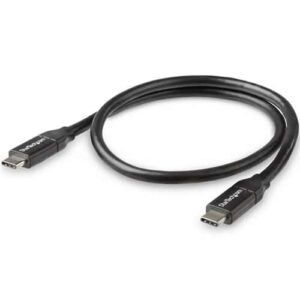 StarTech.com Cable de 50cm USB-C a USB-C con capacidad para Entrega de Alimentación de 5A – USB TipoC – Cable de Carga USBC – USB 2.0