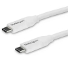 StarTech.com Cable 4m USB-C a USB-C con capacidad para Entrega de Alimentación de 5A – USB Tipo C – Cable de Carga USBC – USB 2.0 – Blanco