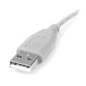 StarTech.com Cable USB de 15cm para Cámara – 1x USB A Macho – 1x Mini USB B Macho – Adaptador Gris