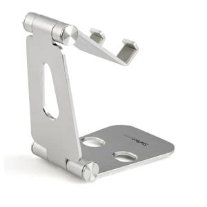 StarTech.com Base para Móvil y Tablet – Soporte Plegable Universal para Dispositivos Móviles – Base Plegable Ergonómica Portátil para Sobremesa, para Dispositivos de 4 a 13 Pulgadas