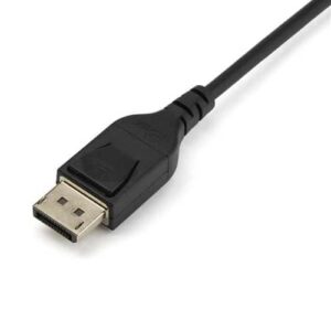 StarTech.com Cable DisplayPort 1.4 de 1m – Certificado VESA – 8K 60Hz – HBR3 – HDR – Super HD – Cable Delgado de Monitor DP a Conector DP – UltraHD 4K 120Hz – Cable Delgado de Vídeo DP 1.4