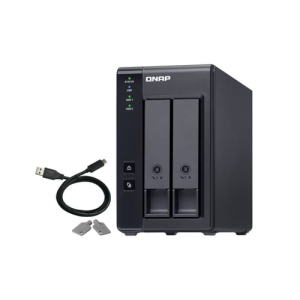 QNAP TR-002 caja para disco duro externo Carcasa de disco duro/SSD Negro 2.5/3.5"