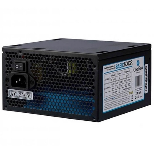 CoolBox BASIC 500GR unidad de fuente de alimentación 500 W 20+4 pin ATX ATX Negro