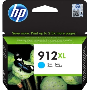 HP Cartucho de tinta Original 912XL cian de alta capacidad
