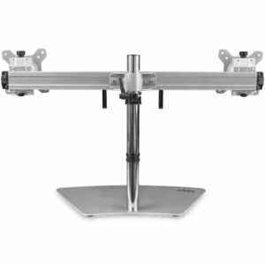 StarTech.com Soporte VESA para 2 Monitores - Soporte Ergonómico de Sobremesa para 2 monitores de 24" con Montaje VESA - con Base Independiente y Altura Ajustable- Soporte con Mástil - Plata StarTech.com Soporte VESA para 2 Monitores – Soporte Ergonómico de Sobremesa para 2 monitores de 24″ con Montaje VESA – con Base Independiente y Altura Ajustable- Soporte con Mástil – Plata