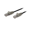 StarTech.com Cable Cat6 de 50cm - Delgado - con Conectores RJ45 sin Enganches - Negro