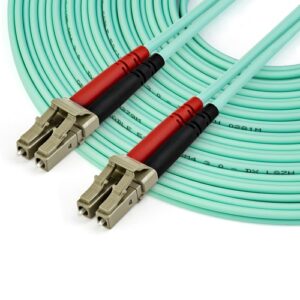 StarTech.com Cable de 10m de Fibra Óptica Multimodo Dúplex 50/125 LC a LC – Aqua – OM4 – LSZH
