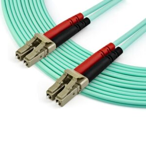 StarTech.com Cable de 7m de Fibra Óptica Multimodo Dúplex 50/125 LC a LC de 10Gb – Aqua – OM3 – LSZH – LOMMF