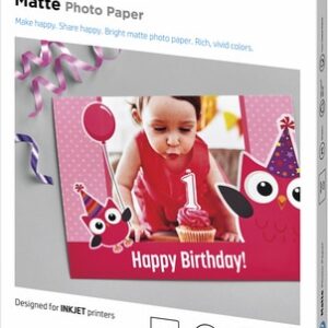 HP Papel fotográfico mate : 25 hojas/10 x 15 cm