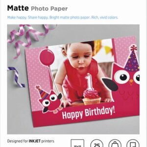 HP Papel fotográfico mate : 25 hojas/10 x 15 cm